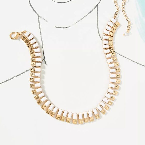 Anthropologie Enamel Tile Collar Necklace - Picture 3 of 6